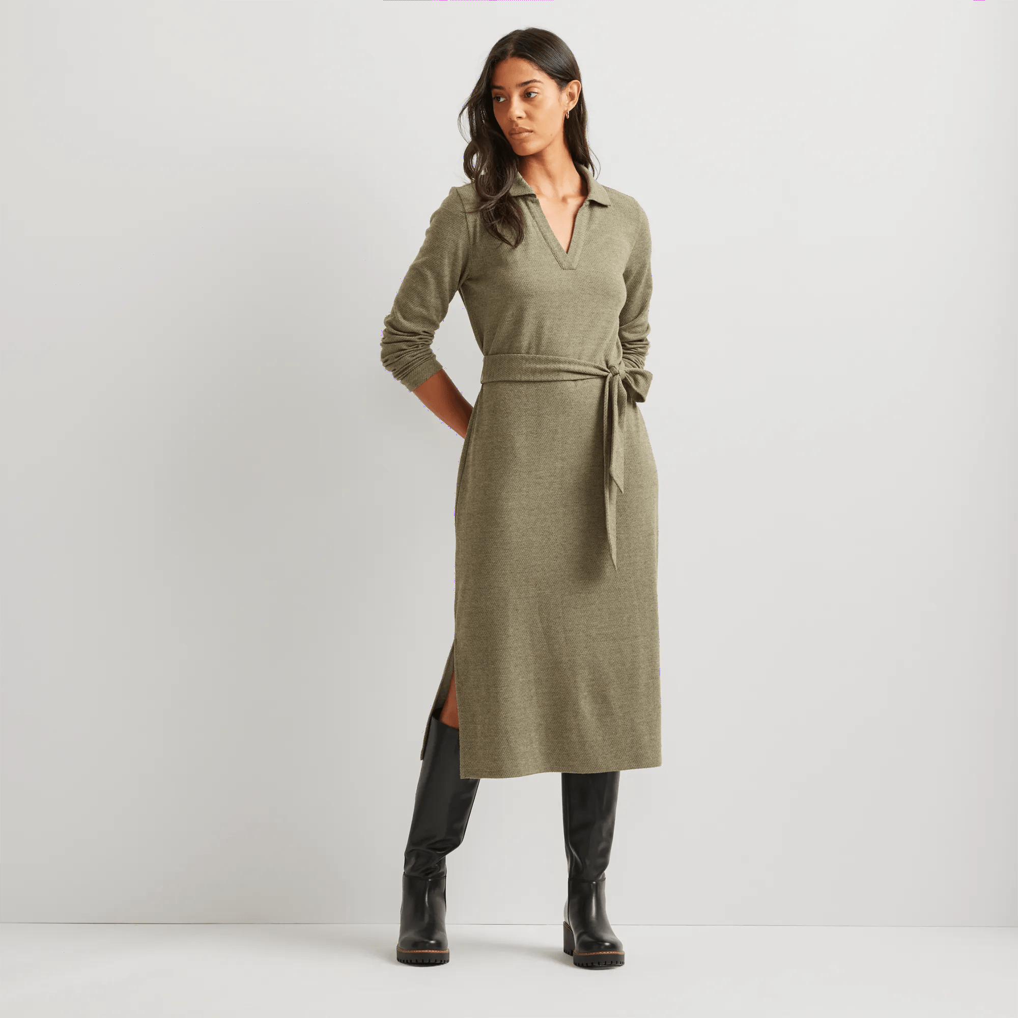 Women's Soft Knit Midi Dress