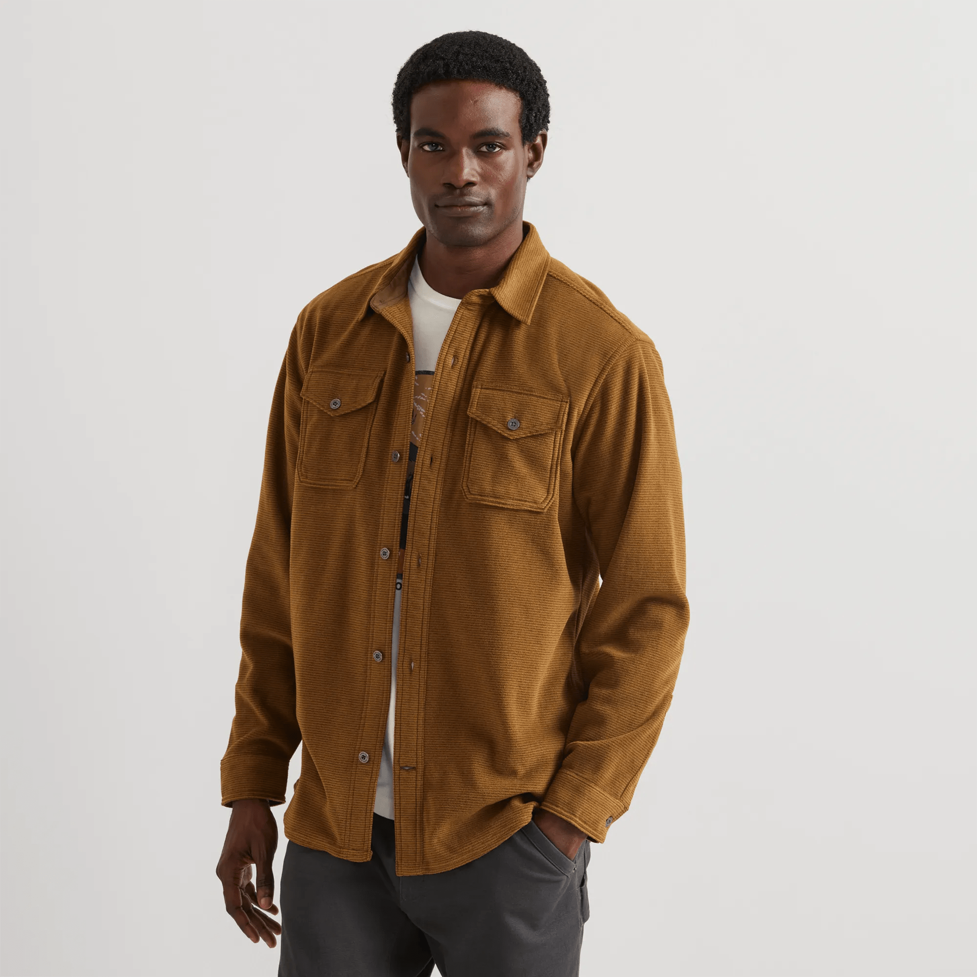 Men's Chutes Microfleece Shirt - Stripe