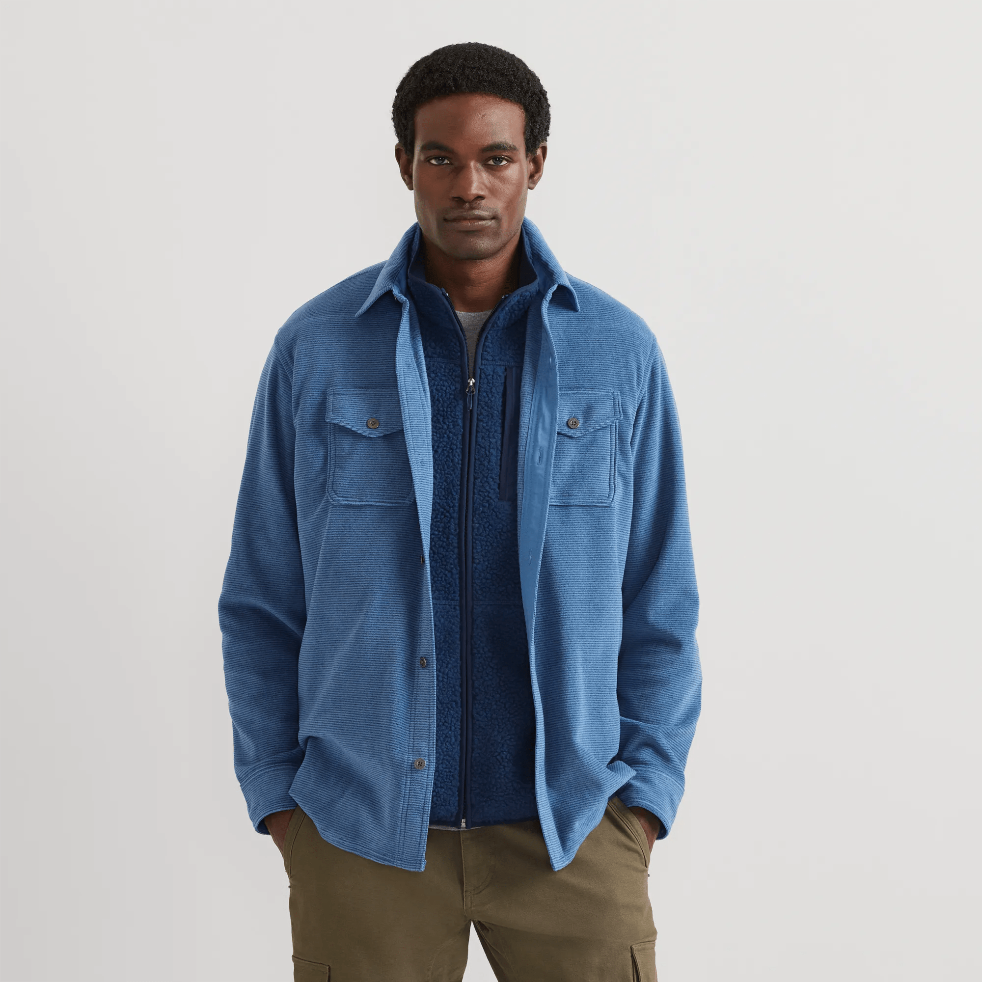 Men's Chutes Microfleece Shirt - Stripe