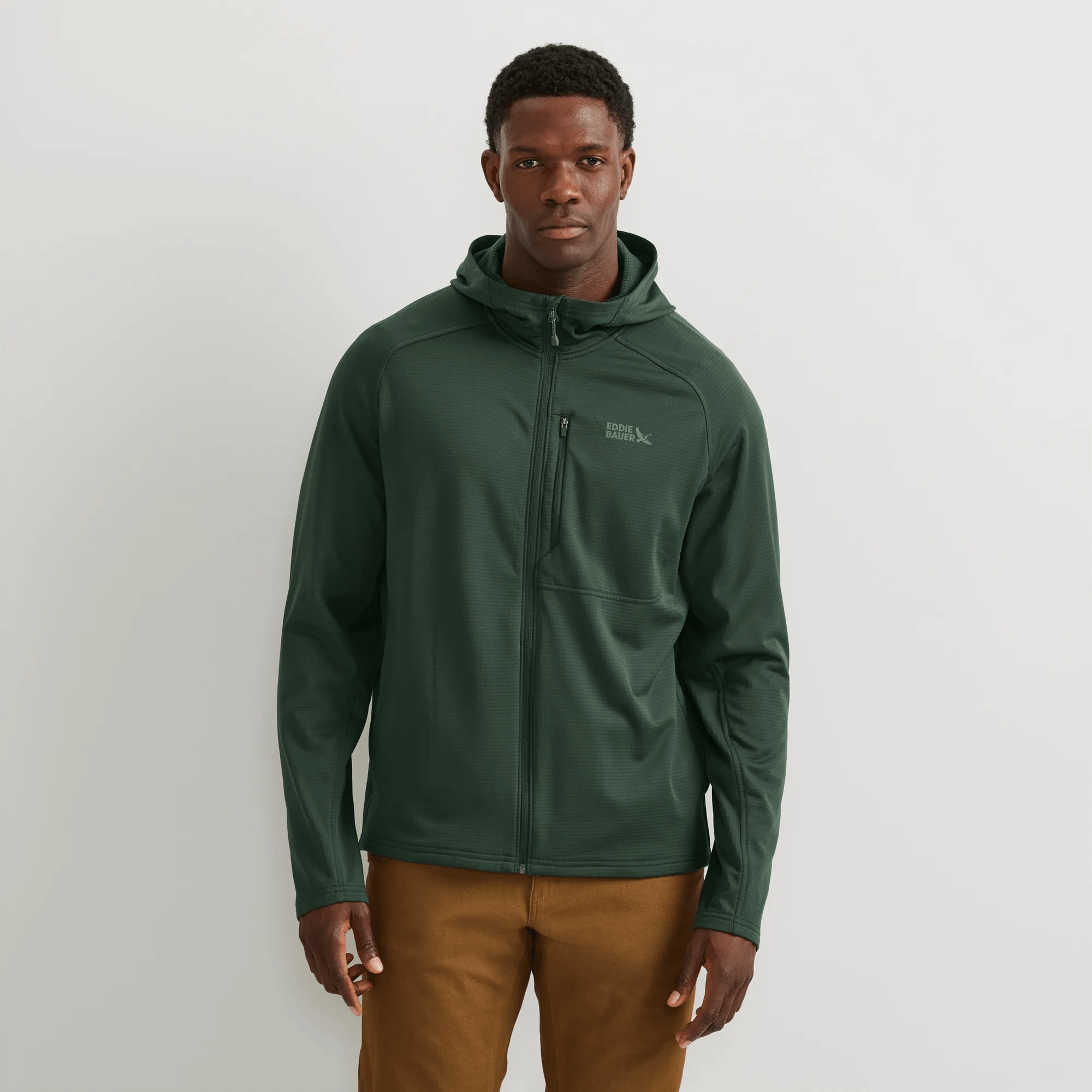 Men's High Route Grid Fleece-Lined Full-Zip Hoodie