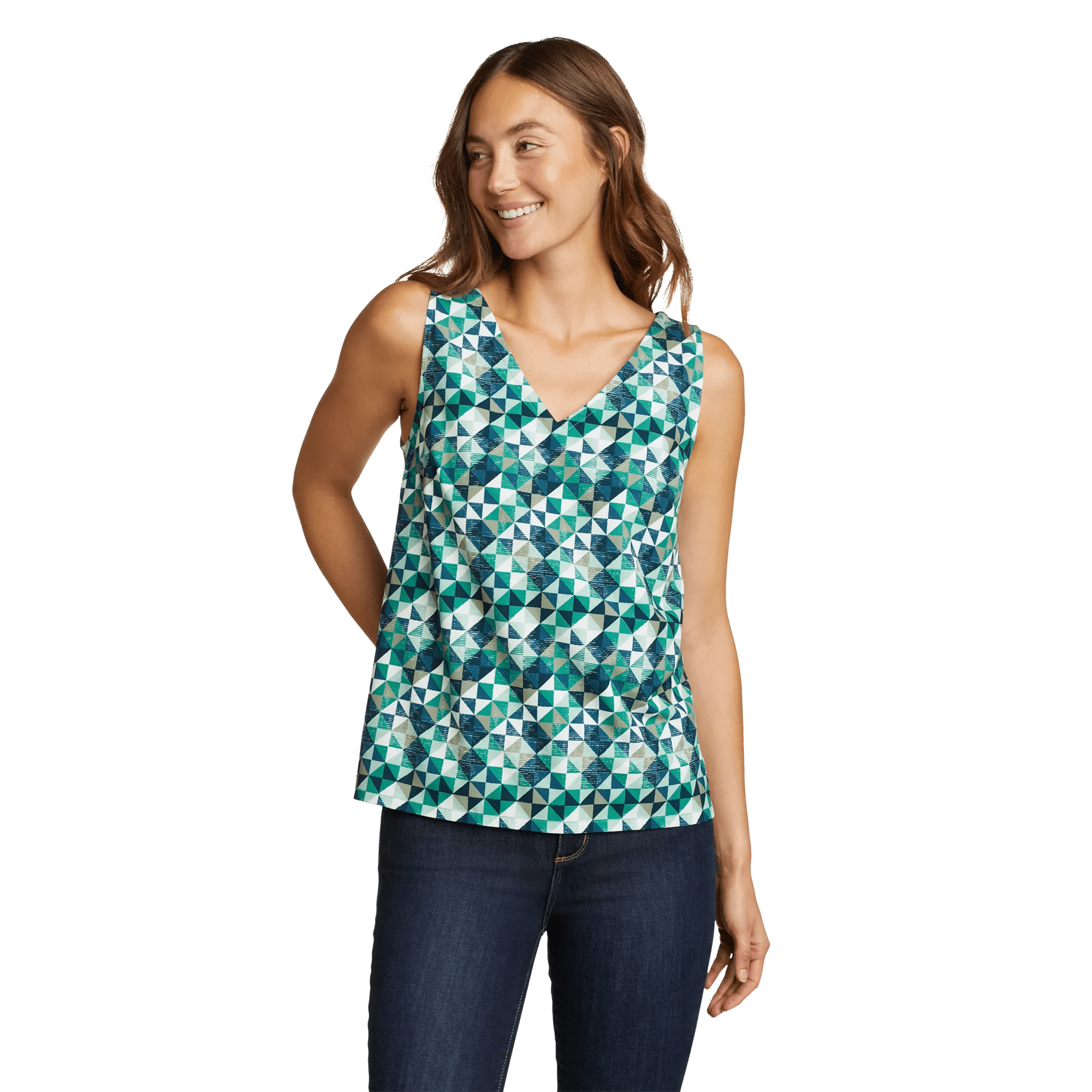 Women's Departure V-Neck Tank Top - Print