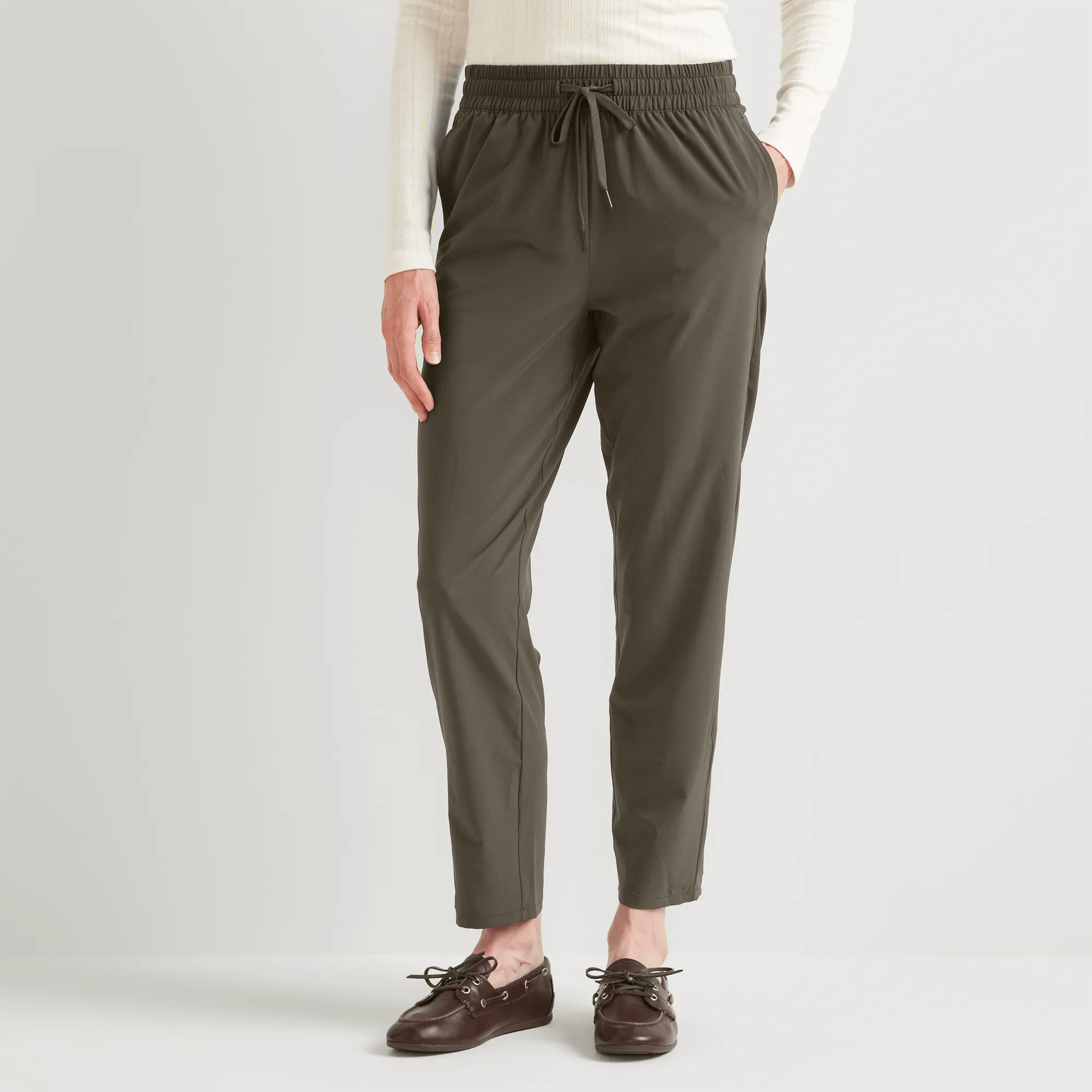 Women's Departure Stretch Tie-Front Ankle Pants