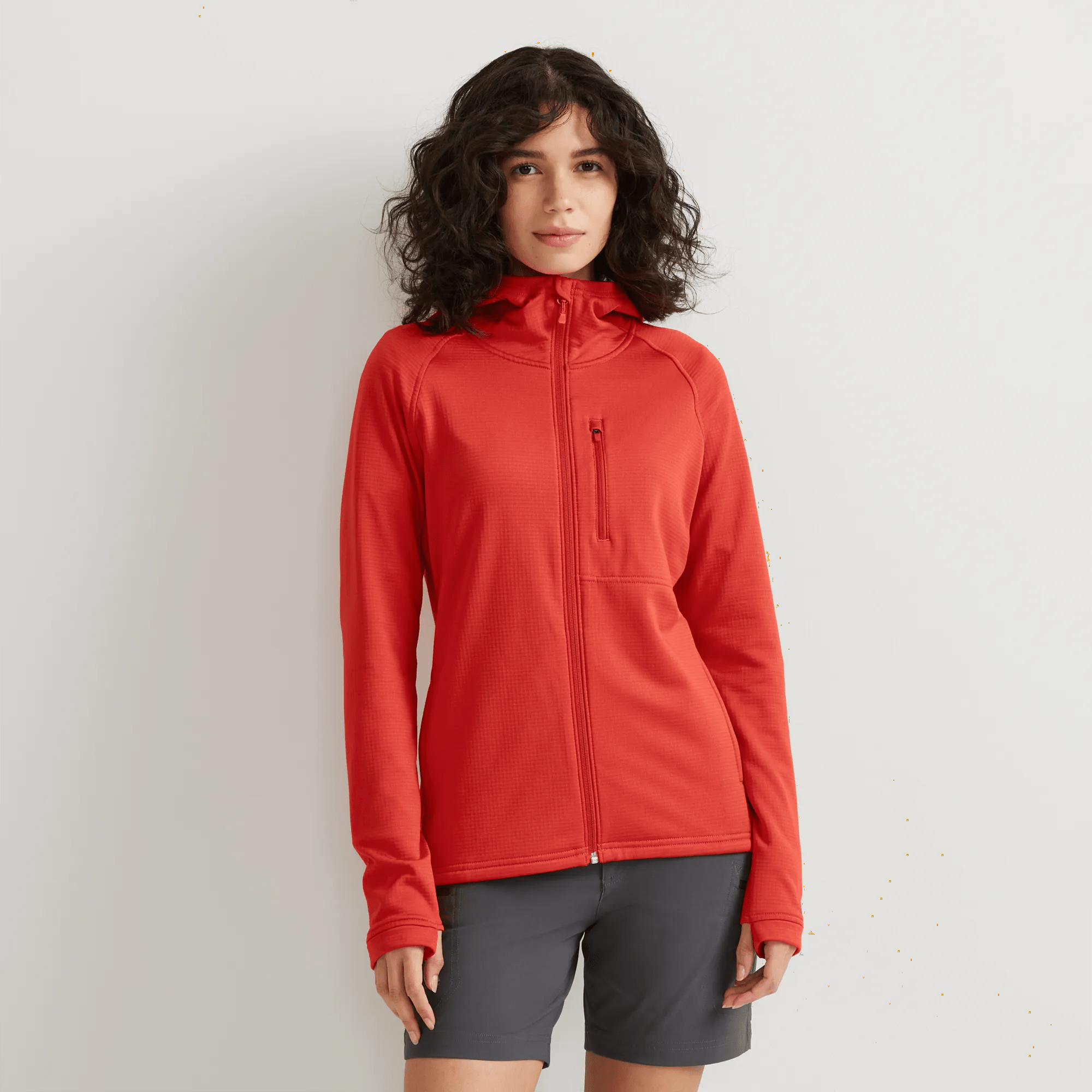 Women's High Route Grid Fleece Full-Zip Hoodie