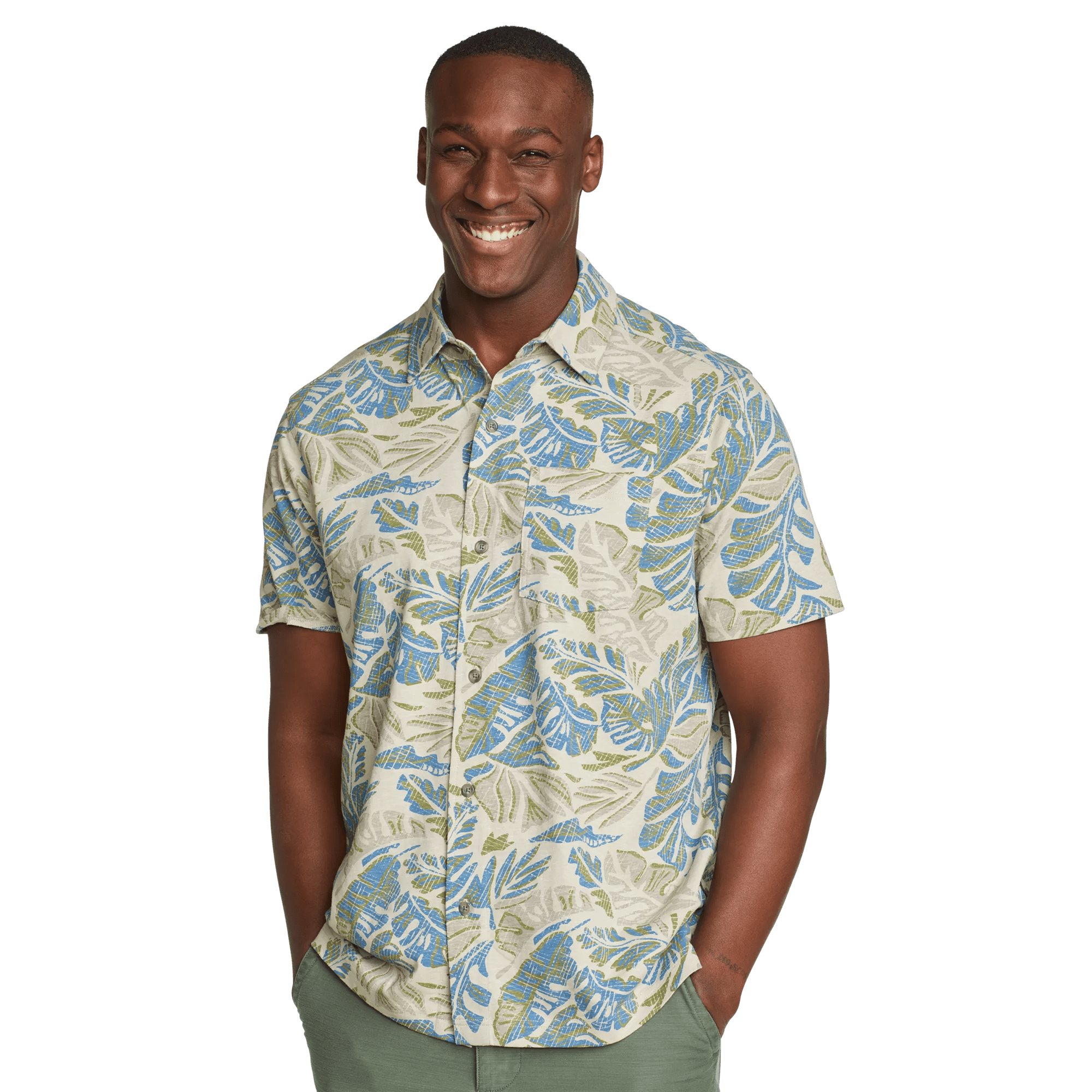 Men's Baja Knit Button-Up Shirt