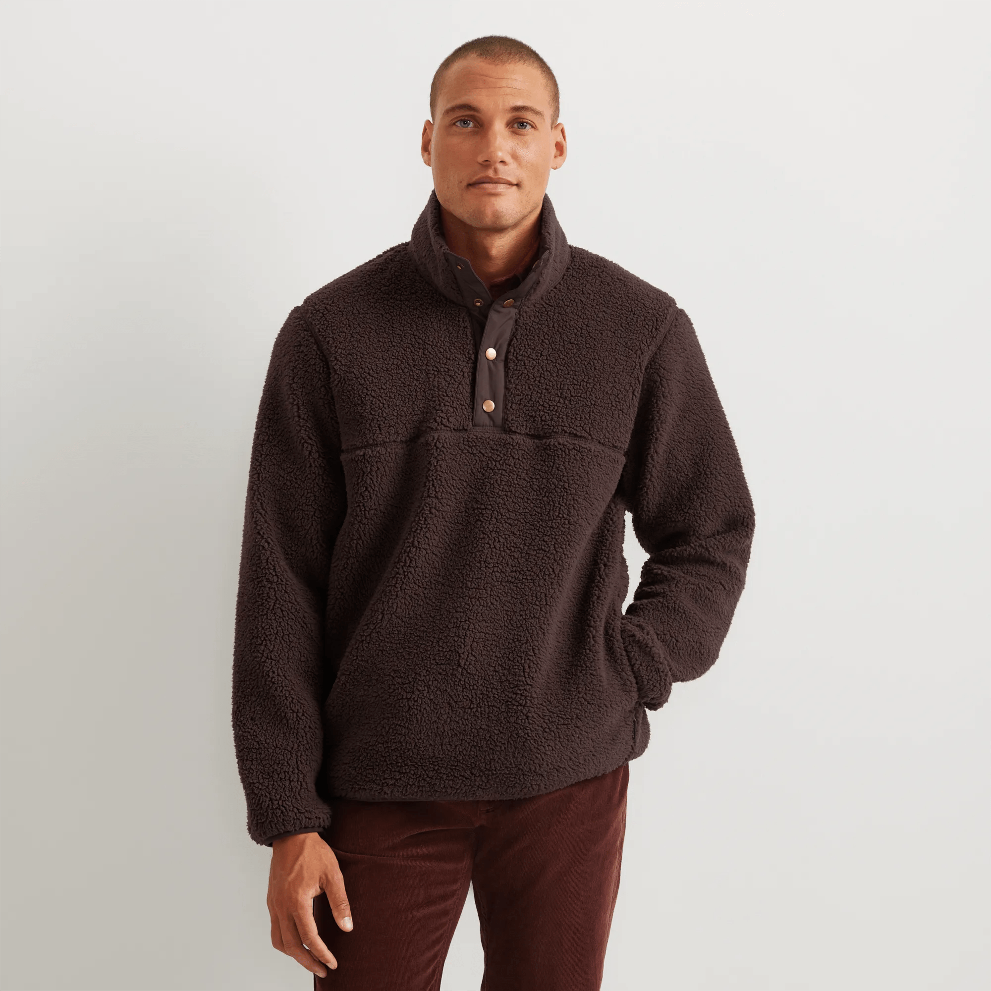 Men's Chill Out Fleece Snap Moc Pullover