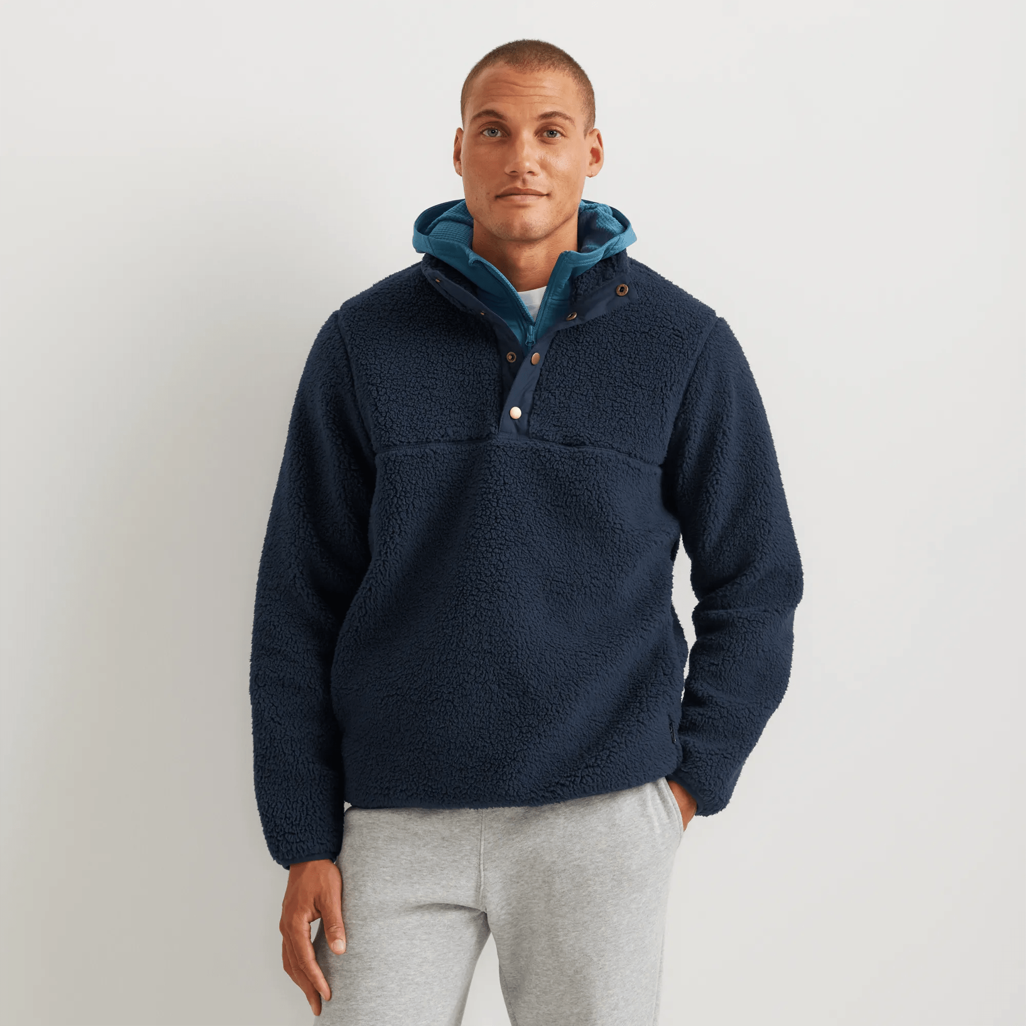 Men's Chill Out Fleece Snap Moc Pullover