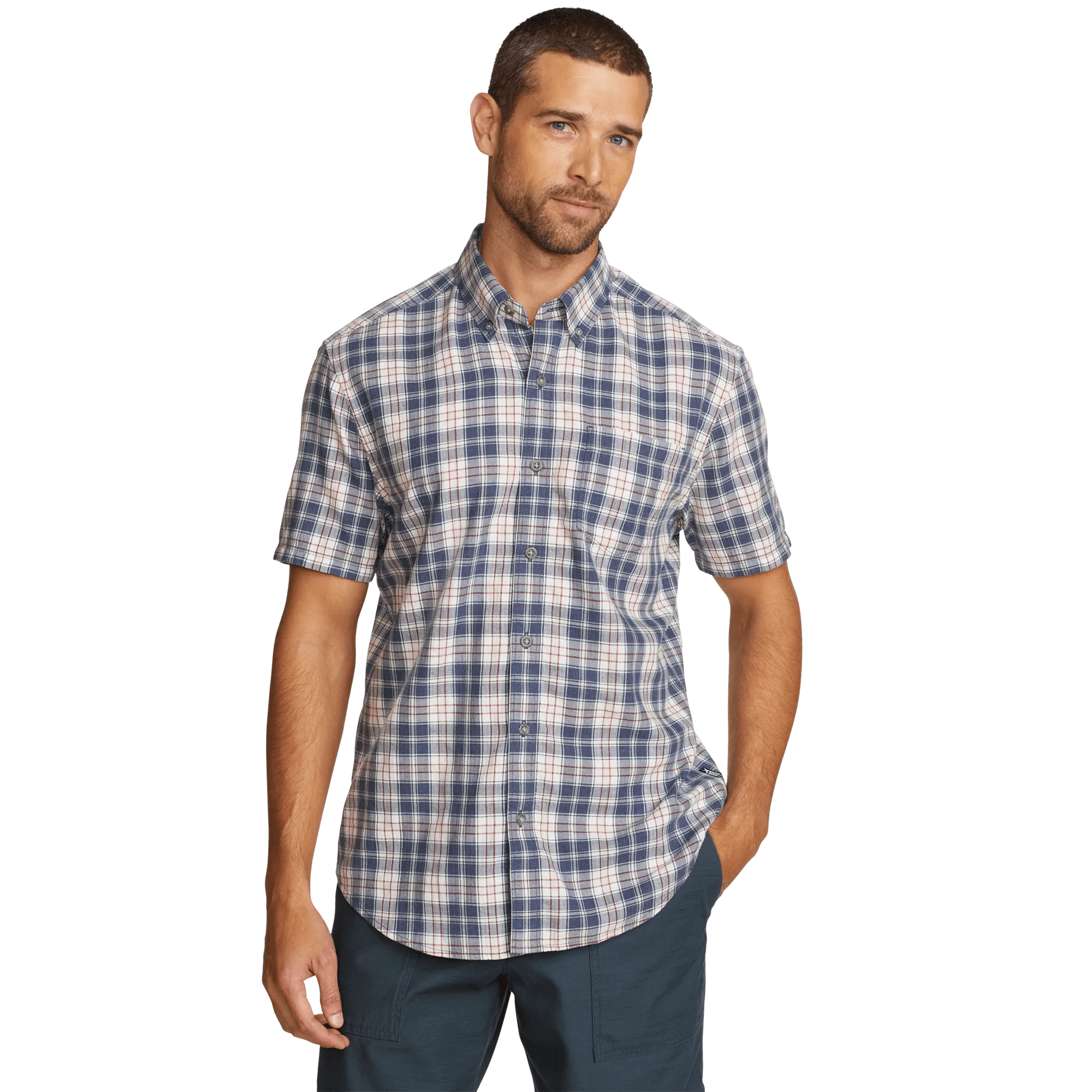 Men's Tidelands Short-Sleeve Yarn-Dyed Textured Shirt