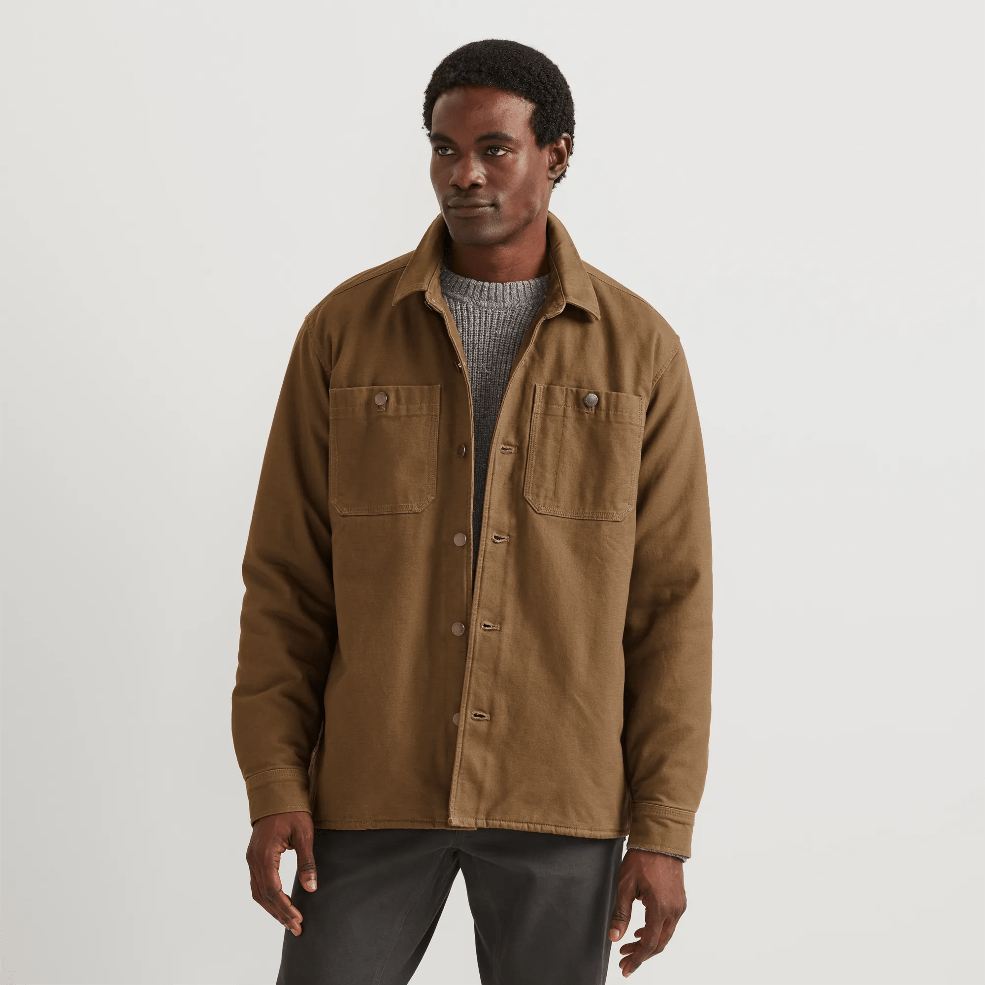 Men's Mountain Flex Fleece-Lined Canvas Shirt Jacket