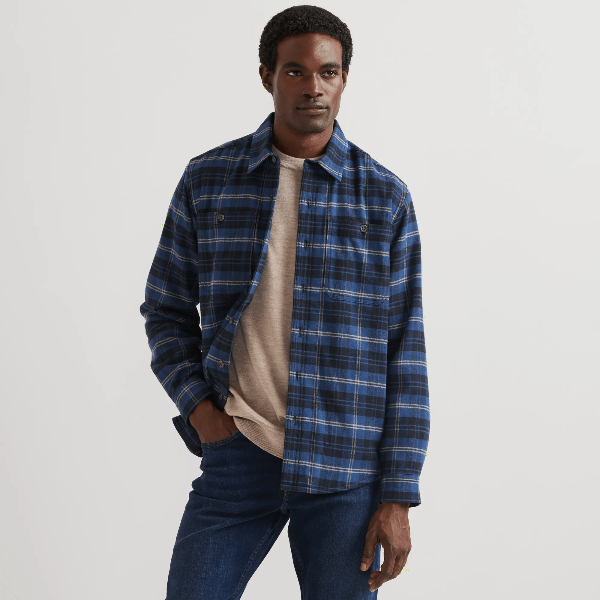Men's Eddie's Field Fleece-Lined Flannel Shirt Jacket