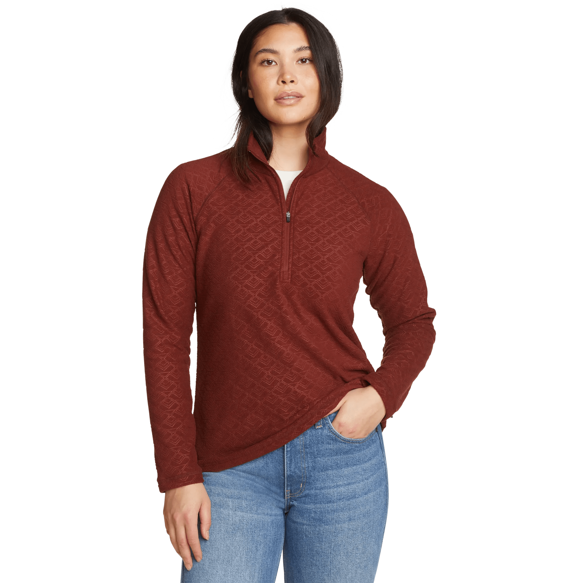 Women's Fast Fleece Raglan-Sleeve 1/4-Zip - Print