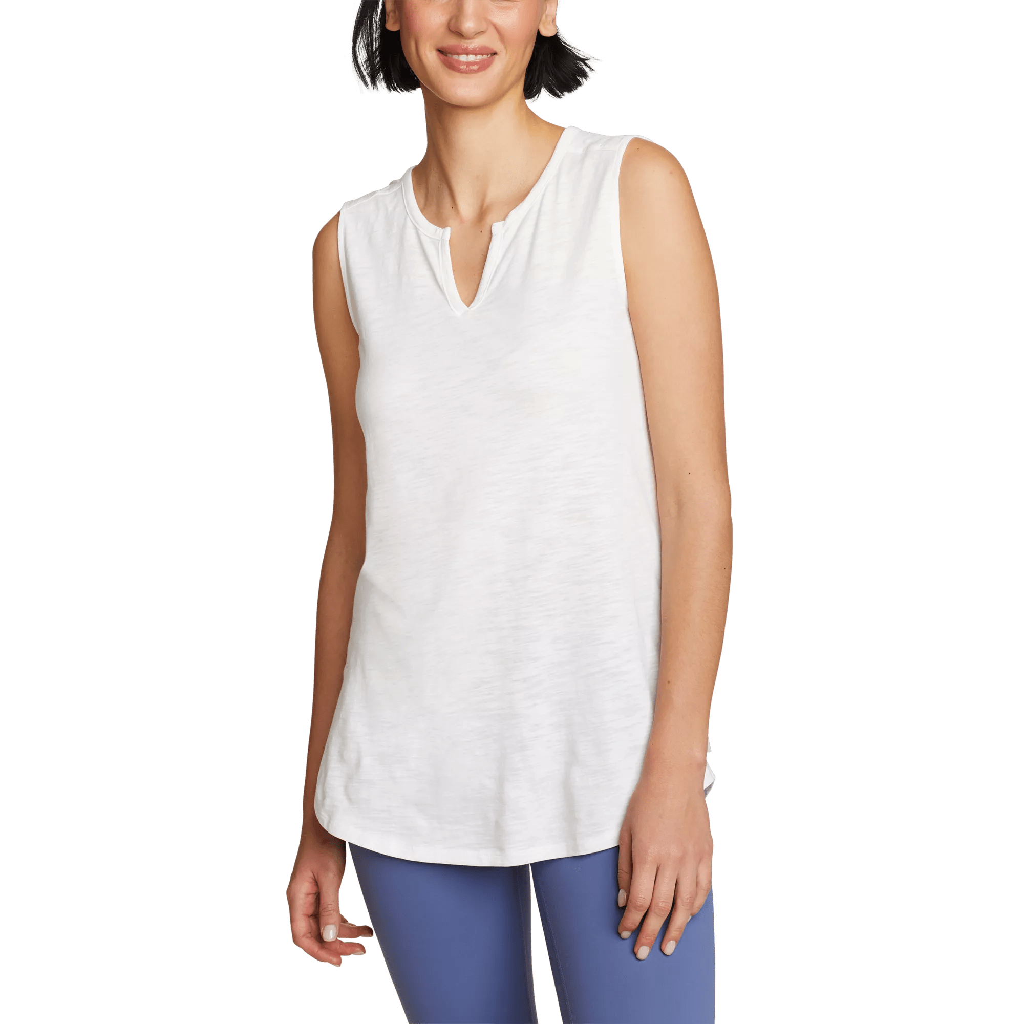 Women's Concourse Sleeveless Notch-Neck Top