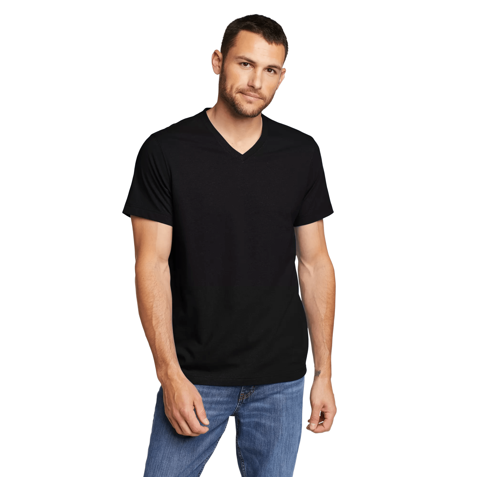 Men's Legend Wash Classic Short-Sleeve 100% Cotton V-Neck T-Shirt