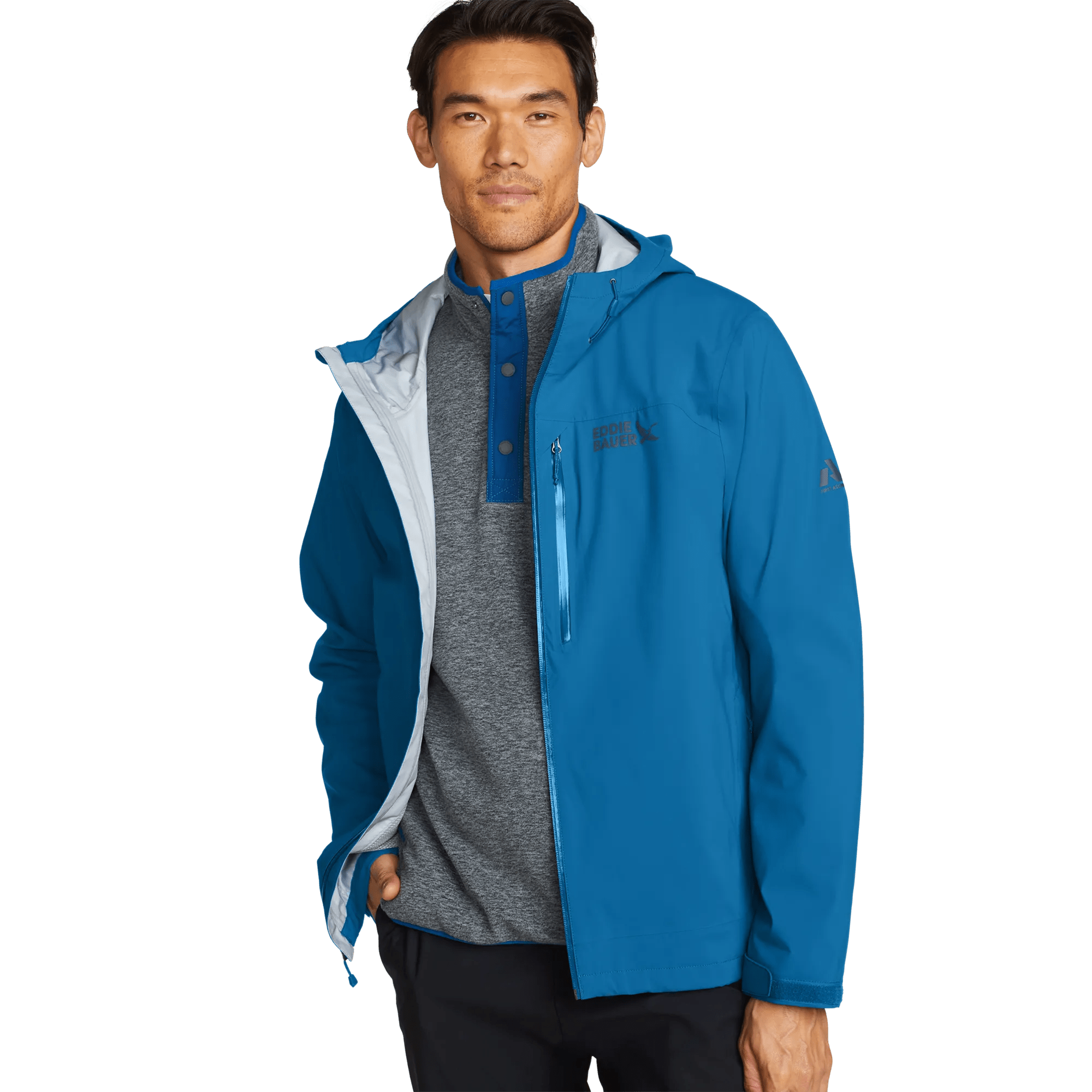 Men's Cloud Cap 3L Waterproof Stretch Hooded Rain Jacket