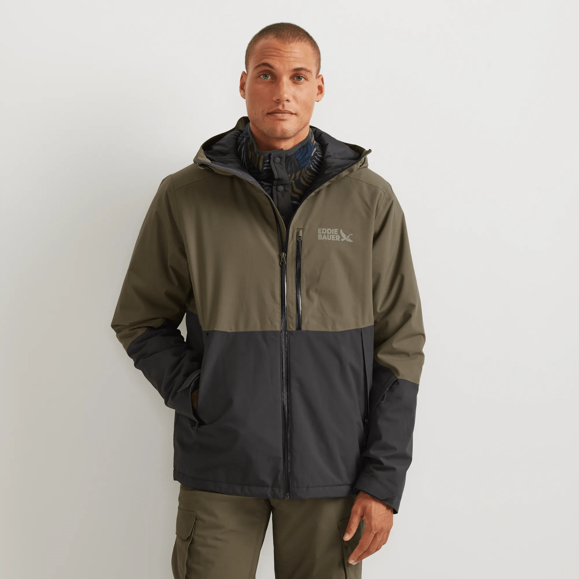 Men's Powder Search Insulated Waterproof Hooded Ski Jacket