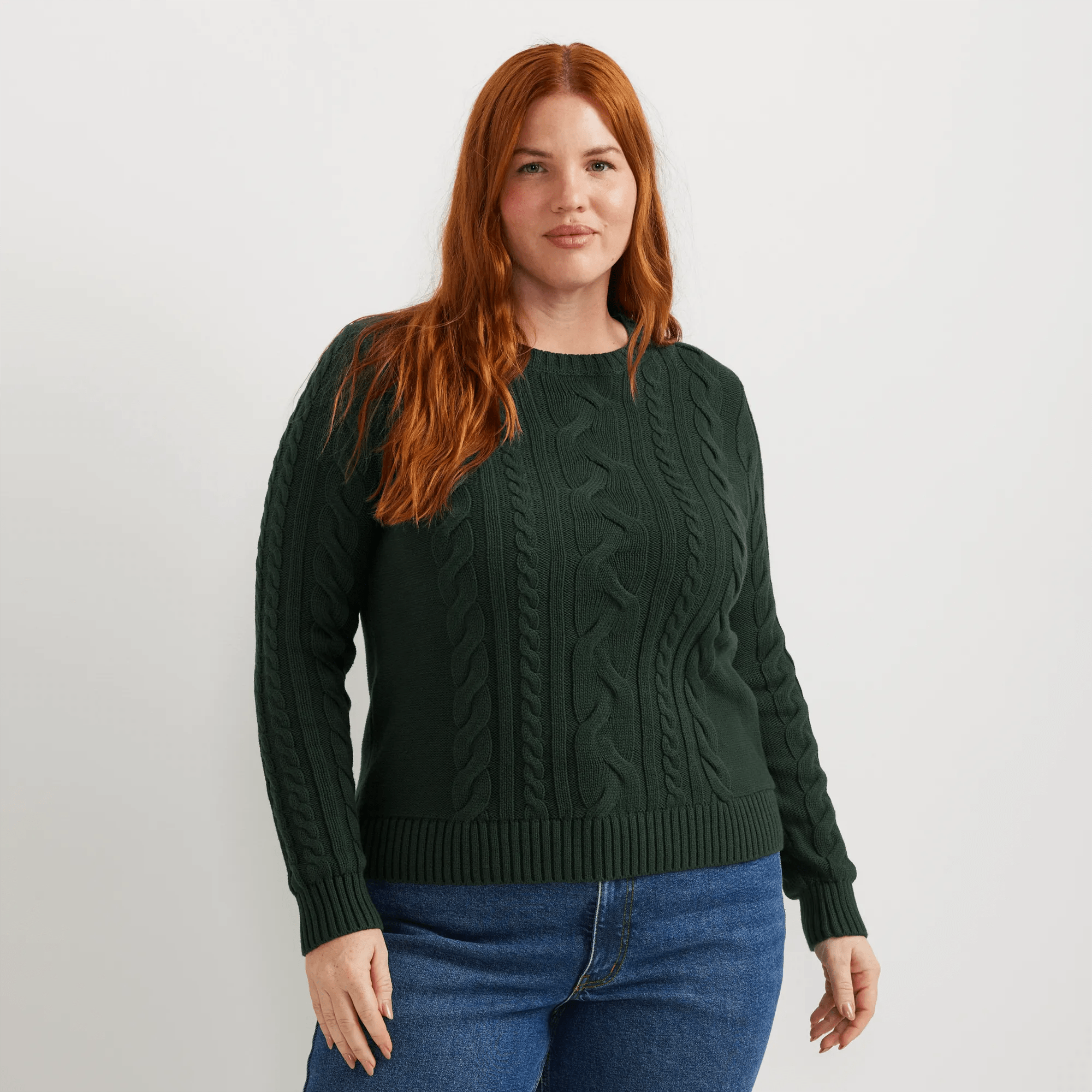 Women's Classic Cable Crew Sweater